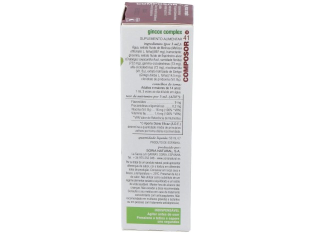 Soria Natural Composor 41 - Gincox Complex 50Ml