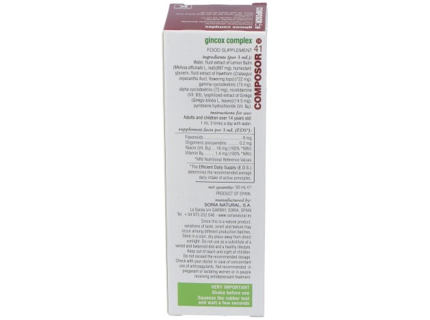 Soria Natural Composor 41 - Gincox Complex 50Ml