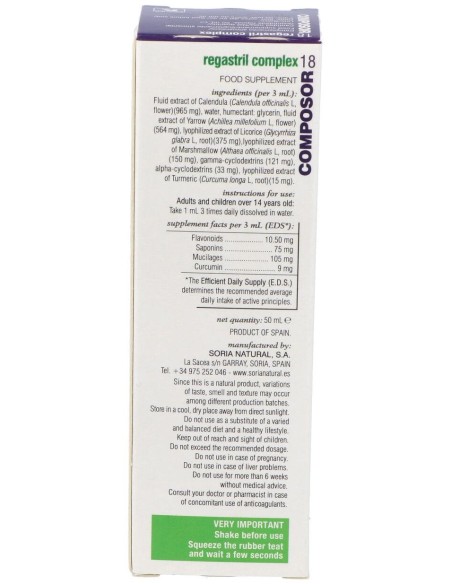Soria Natural Composor 18 - Regastril Complex 50Ml