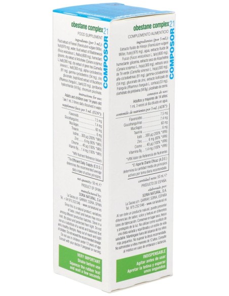 Soria Natural Composor 21 - Obestane Complex 50Ml