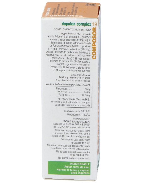 Soria Natural Composor 19 - Depulan Complex 50Ml