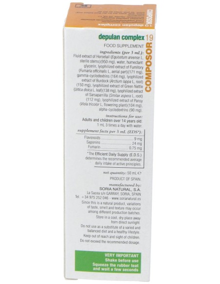 Soria Natural Composor 19 - Depulan Complex 50Ml