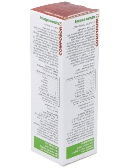 Soria Natural Composor 23 - Hyssopus Complex 50Ml