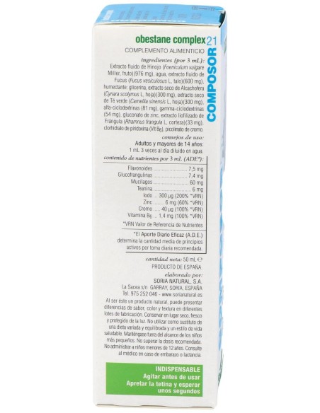 Soria Natural Composor 21 - Obestane Complex 50Ml