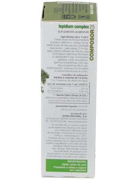 Soria Natural Composor 25 - Lepidium Complex 50Ml