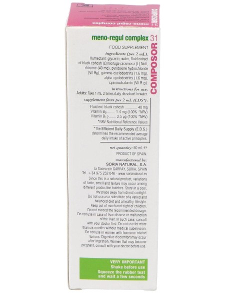 Composor 31 Meno-Regul Complex Xxi 50Ml.