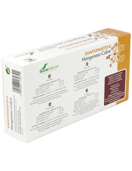 Soria Natural Diatonato 2 Manganeso Cobre 28X2Ml
