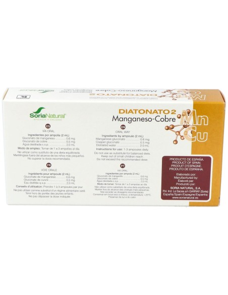 Soria Natural Diatonato 2 Manganeso Cobre 28X2Ml
