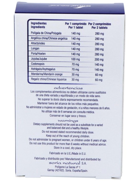 Soria Natural Chinasor 6 Gui Pi Wan 30Comp