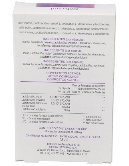 Soria Natural Probicand 20Caps