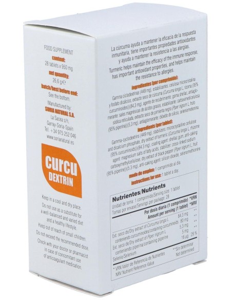 Soria Natural Vit%26Min 44 Curcu Dextrin Mgdose 28 Comp.