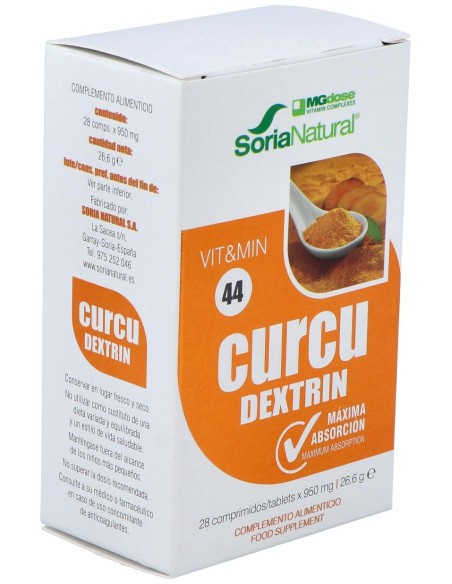 Soria Natural Vit%26Min 44 Curcu Dextrin Mgdose 28 Comp.