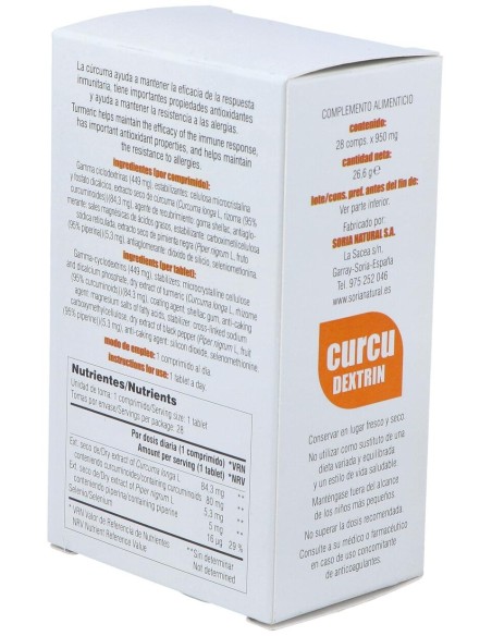 Soria Natural Vit%26Min 44 Curcu Dextrin Mgdose 28 Comp.