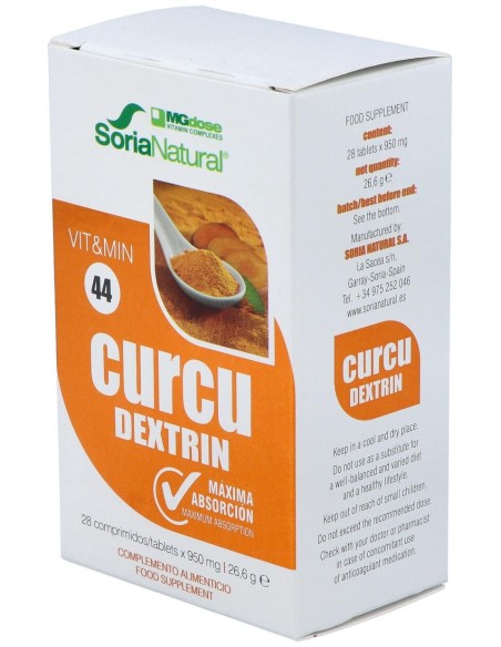 Soria Natural Vit%26Min 44 Curcu Dextrin Mgdose 28 Comp.