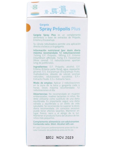 Gargola Spray Plus Propolis 30Ml.