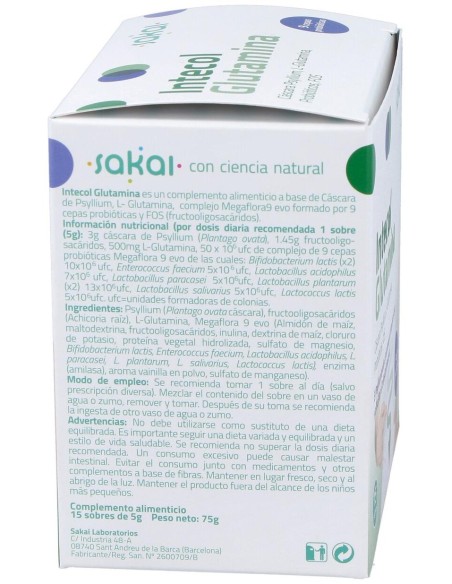Sakai Intecol Glutamina 15 Sobres