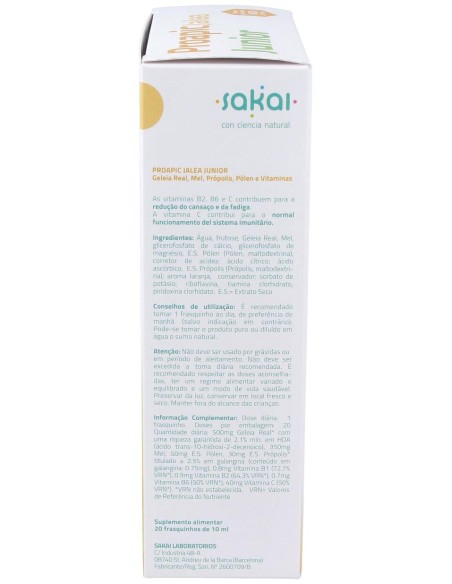 Proapic Jalea Real Infantil-Junior 20Amp.