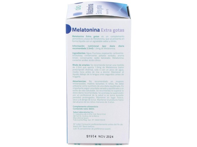 Melatonina Extra Gotas 60Ml.