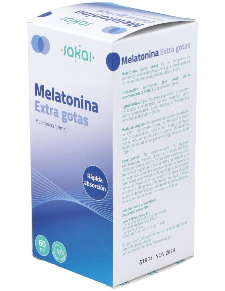 Melatonina Extra Gotas 60Ml.