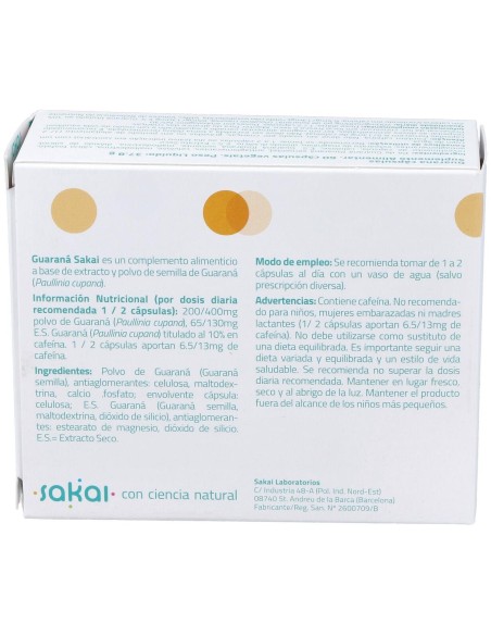Sakai Guaraná 60 Cáps