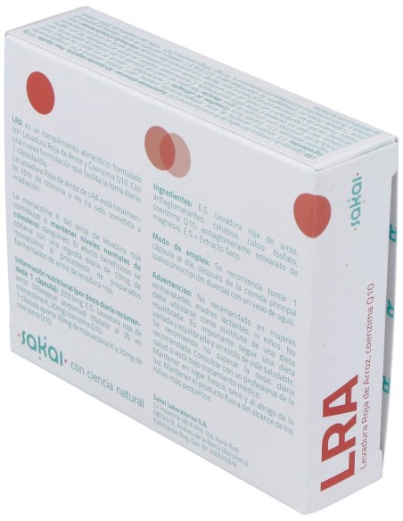 Lra Levadura Roja De Arroz + Q10 30Cap.
