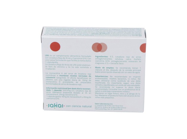 Lra Levadura Roja De Arroz + Q10 30Cap.