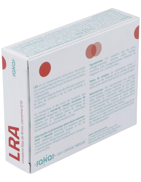 Lra Levadura Roja De Arroz + Q10 30Cap.