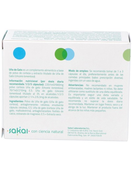 Sakai Uña Gato 60 Cap