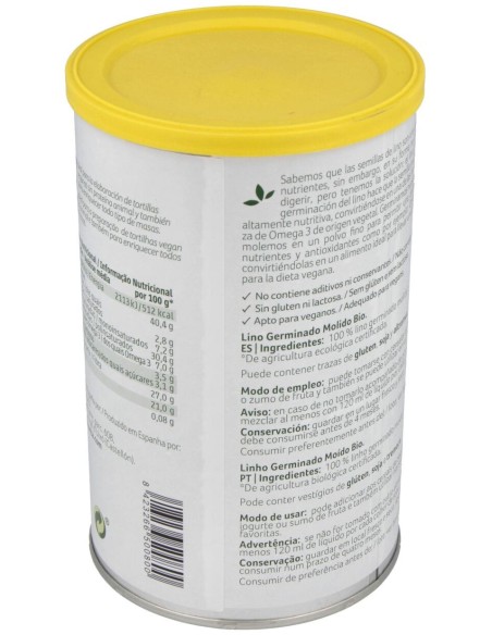 Semillas De Lino Germinado Molido 500Gr.