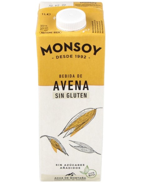 Bebida Vegetal De Avena Sin Gluten 1Lt 6Uds. Bio
