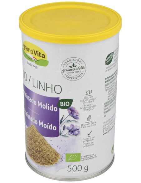Semillas De Lino Germinado Molido 500Gr.