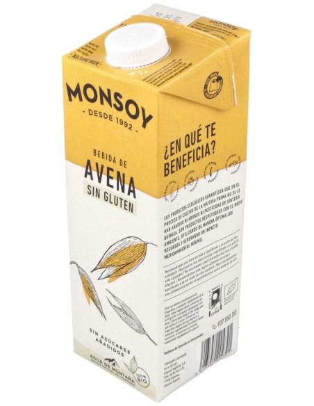 Bebida Vegetal De Avena Sin Gluten 1Lt 6Uds. Bio