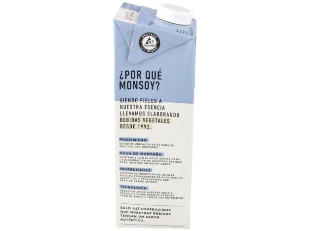 Monsoy Leche De Almendras Sin Azúcar Bio 1000Ml