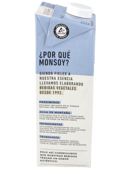 Monsoy Leche De Almendras Sin Azúcar Bio 1000Ml
