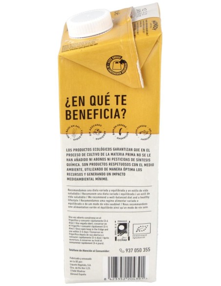 Bebida Vegetal De Avena Sin Gluten 1Lt 6Uds. Bio