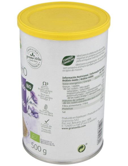 Semillas De Lino Germinado Molido 500Gr.