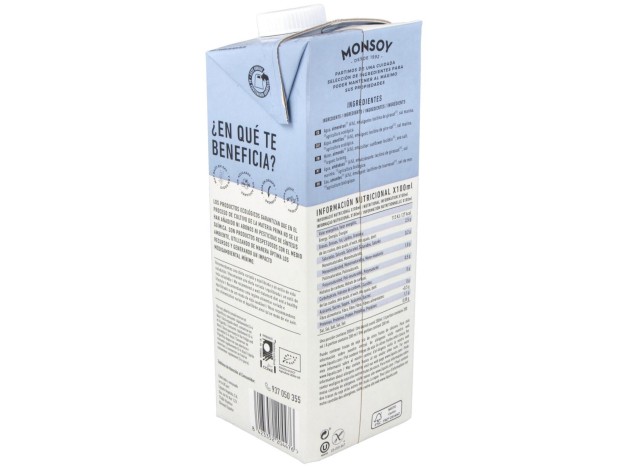 Monsoy Leche De Almendras Sin Azúcar Bio 1000Ml