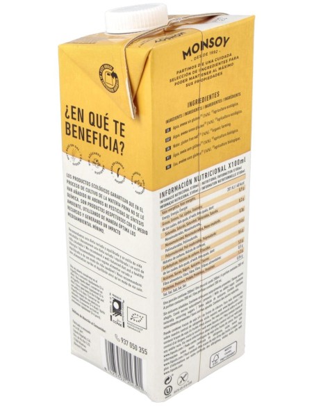 Bebida Vegetal De Avena Sin Gluten 1Lt 6Uds. Bio