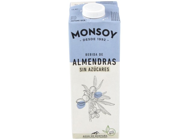 Monsoy Leche De Almendras Sin Azúcar Bio 1000Ml