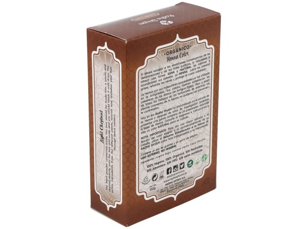Radhe Shyam Henna Castaño Claro Polvo 100G