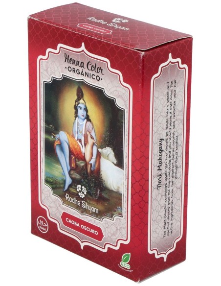 Radhe Shyam Henna Tinte Nat Caoba Osc Polvo 100Gr