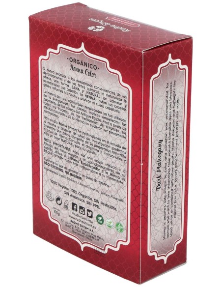 Radhe Shyam Henna Tinte Nat Caoba Osc Polvo 100Gr