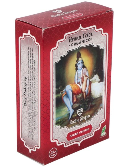 Radhe Shyam Henna Tinte Nat Caoba Osc Polvo 100Gr