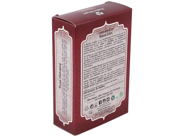 Radhe Shyam Henna Castaño Caoba Polvo