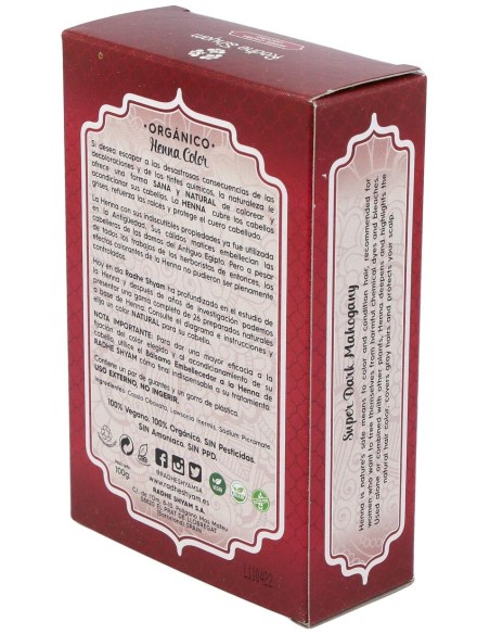 Radhe Shyam Henna Supercaoba Oscuro Polvo