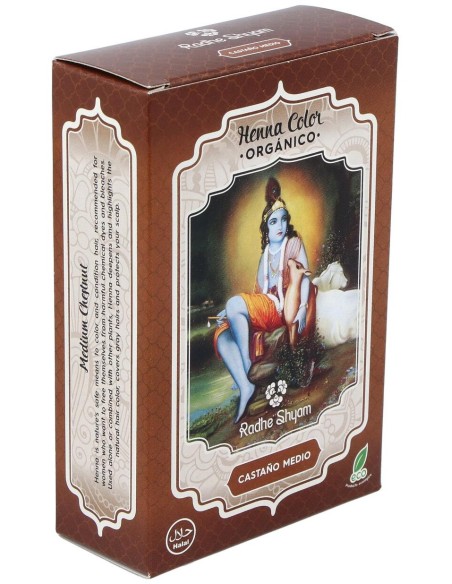 Henna Polvo Castaño Medio 100Gr. Eco