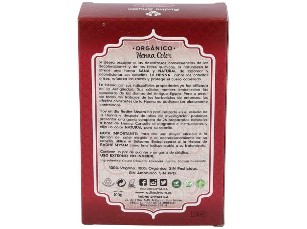 Radhe Shyam Henna Supercaoba Oscuro Polvo