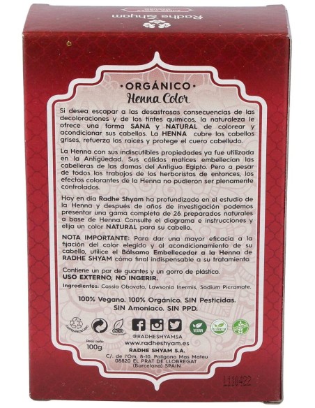 Radhe Shyam Henna Supercaoba Oscuro Polvo