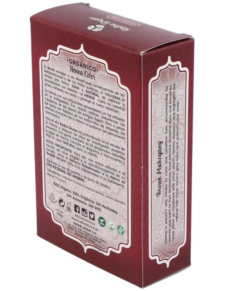 Radhe Shyam Henna Castaño Caoba Polvo