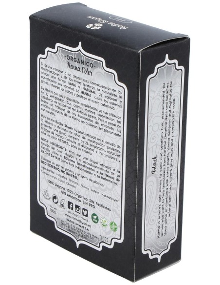 Radhe Shyam Henna Color Negro 100Ml